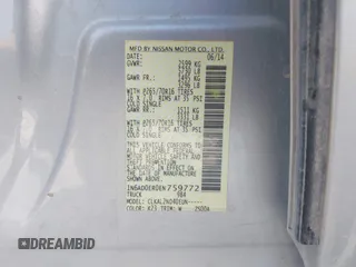 2014 Nissan Frontier SV with VIN 1N6AD0ER0EN759772, listed as a IAAI auction lot 41479252 with 153,630 mi miles and . Bid and sale history available at DreamBid. Image 9.