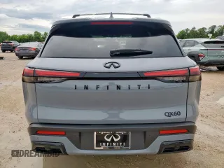 2025 Infiniti QX60 с VIN 5N1AL1FR3SC332678, выставлен на аукционе Copart как лот 60646265 с пробегом 3 907 миль миль и Списание • Salvage title. История ставок и продаж доступна на DreamBid. Изображение 6.
