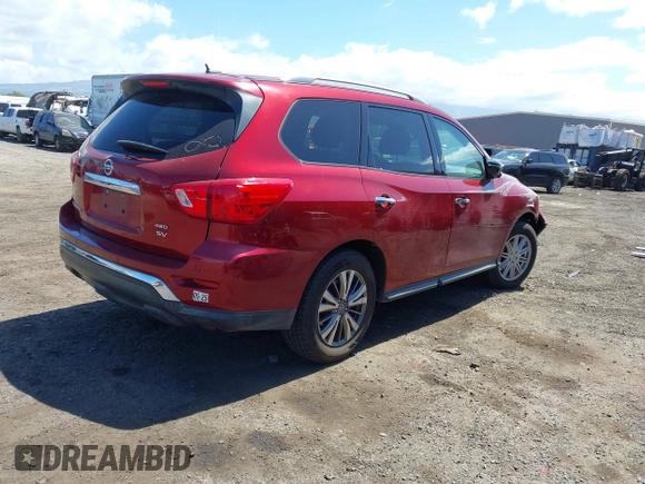 2018 Nissan Pathfinder SV with VIN 5N1DR2MM2JC640660, listed as a IAAI auction lot 41755834 with 76,801 mi miles and . Bid and sale history available at DreamBid. Image 4.