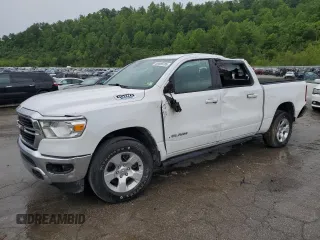 2021 Ram 1500 Big Horn with VIN 1C6RRFFG2MN627979, listed as a Copart auction lot 56890785 with 99,484 mi miles and Salvage title. Bid and sale history available at DreamBid. Image 1.