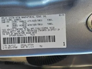 2016 Toyota Tundra 4WD Truck SR with VIN 5TFUM5F18GX066171, listed as a Copart auction lot 66554654 with 101,789 mi miles and Salvage Title. Bid and sale history available at carsss.com. Image 9.