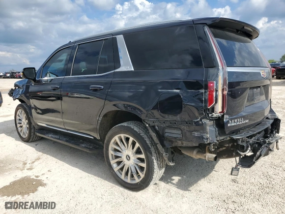 2021 Cadillac Escalade Premium Luxury with VIN 1GYS4BKL1MR375018, listed as a Copart auction lot 70282674 with 47,082 mi miles and Salvage Title. Bid and sale history available at carsss.com. Image 2.