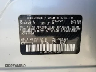 2012 Nissan LEAF SL with VIN JN1AZ0CP0CT025182, listed as a Copart auction lot 53716635 with 86,309 mi miles and Clean Title. Bid and sale history available at carsss.com. Image 12.