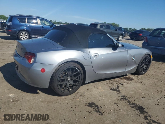 2007 BMW Z4 3.0si with VIN 4USBU53557LW92390, listed as a Copart auction lot 55604244 with 151,074 mi miles and Clean title. Bid and sale history available at DreamBid. Image 3.