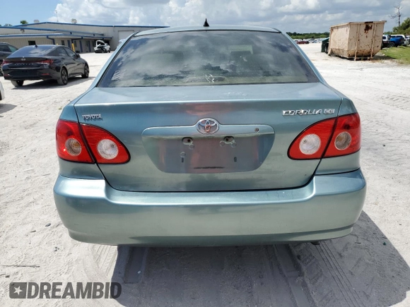 2006 Toyota Corolla CE with VIN 2T1BR32E56C625081, listed as a Copart auction lot 61289035 with Not provided miles and Clean title. Bid and sale history available at DreamBid. Image 6.