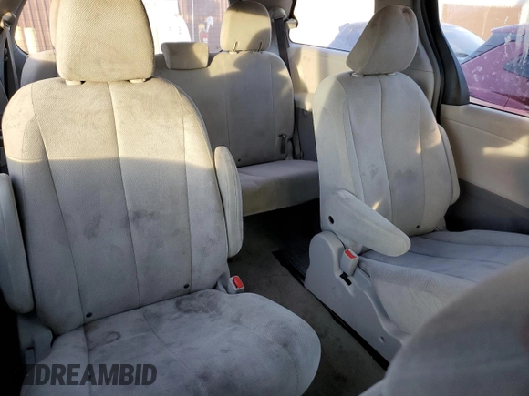 2012 Toyota Sienna with VIN 5TDZK3DC5CS276747, listed as a Copart auction lot 86114954 with 0 mi miles and Salvage Title. Bid and sale history available at carsss.com. Image 10.