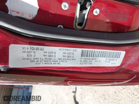 2018 Chrysler 300 with VIN 2C3CCAGG0JH269100, listed as a IAAI auction lot 41448431 with 91,034 mi miles. Bid and sale history available at carsss.com. Image 9.