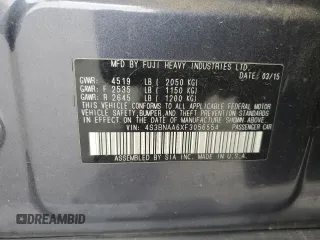 2015 Subaru Legacy 2.5i with VIN 4S3BNAA6XF3056554, listed as a Copart auction lot 53920515 with 73,542 mi miles and Salvage Title. Bid and sale history available at carsss.com. Image 12.
