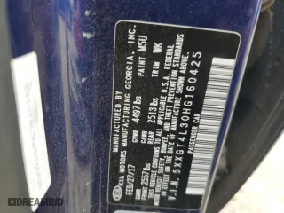 2017 Kia Optima LX with VIN 5XXGT4L30HG160425, listed as a Copart auction lot 54570955 with 112,836 mi miles and Salvage Title. Bid and sale history available at carsss.com. Image 12.