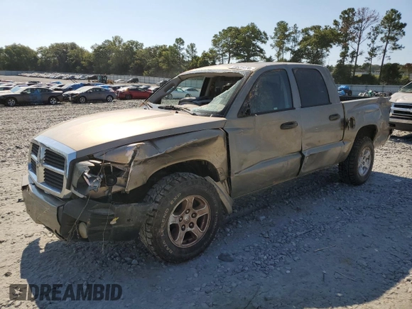 2007 Dodge Dakota SLT with VIN 1D7HE48K87S166384, listed as a Copart auction lot 69531474 with 102,092 mi miles and Salvage Title. Bid and sale history available at carsss.com. Image 1.