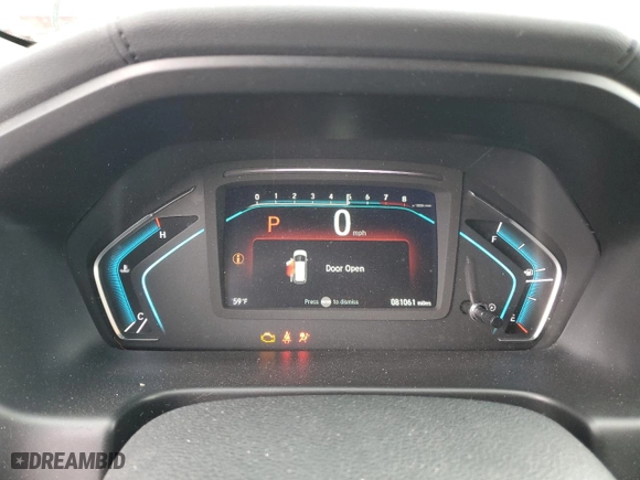 2019 Honda Odyssey EX-L with VIN 5FNRL6H75KB017819, listed as a Copart auction lot 87477044 with 81,061 mi miles and Salvage Title. Bid and sale history available at carsss.com. Image 9.