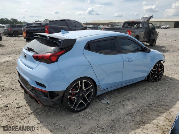 2019 Hyundai Veloster N with VIN KMHT36AHXKU002051, listed as a Copart auction lot 69142764 with 82,437 mi miles and Salvage Title. Bid and sale history available at carsss.com. Image 3.