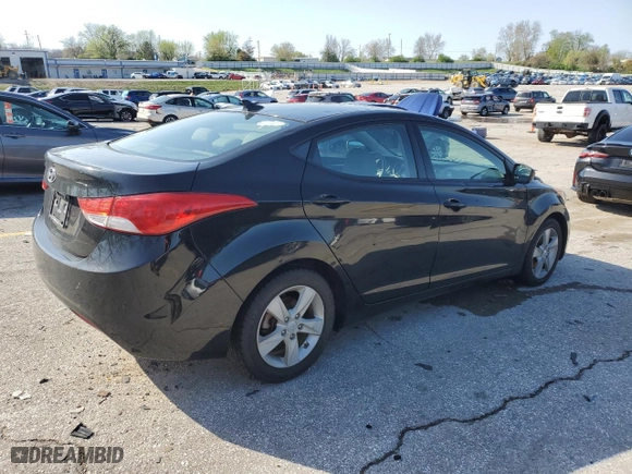 2013 Hyundai Elantra Limited with VIN KMHDH4AE9DU009849, listed as a Copart auction lot 52006695 with 103,673 mi miles and Salvage Title. Bid and sale history available at carsss.com. Image 3.