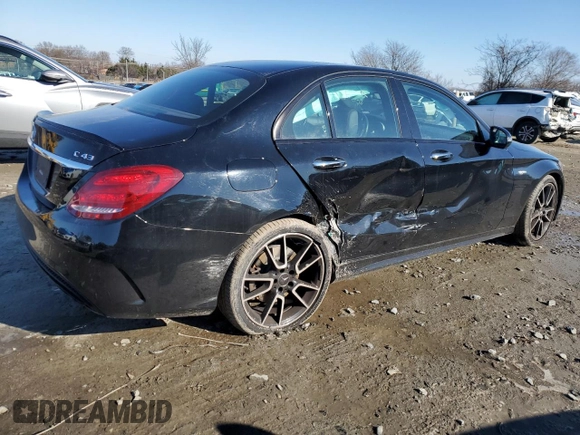 2017 Mercedes-Benz C 43 AMG with VIN 55SWF6EBXHU195218, listed as a Copart auction lot 41504645 with 97,108 mi miles and Salvage Title. Bid and sale history available at DreamBid. Image 3.
