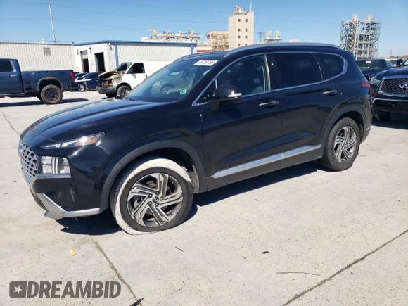 2021 Hyundai Santa Fe SEL with VIN 5NMS34AJ6MH328642, listed as a Copart auction lot 46750755 with 59,189 mi miles and Salvage Title. Bid and sale history available at carsss.com. Image 1.