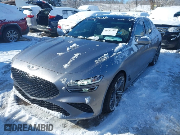 2024 Genesis G70 3.3T Sport Advanced with VIN KMTG54SE7RU136939, listed as a IAAI auction lot 41293218 with 8,160 mi miles. Bid and sale history available at carsss.com. Image 17.
