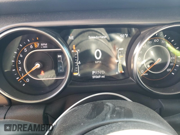 2021 Jeep Wrangler Unlimited Sport S with VIN 1C4HJXDGXMW830164, listed as a Copart auction lot 47892245 with 59,369 mi miles and Salvage Title. Bid and sale history available at carsss.com. Image 9.