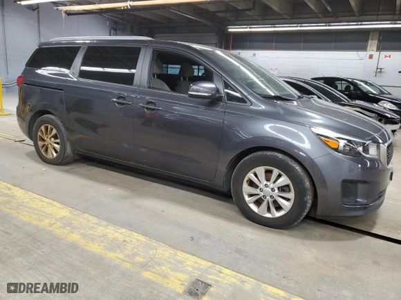 2016 Kia Sedona LX with VIN KNDMB5C1XG6119811, listed as a Copart auction lot 52456945 with 120,748 mi miles and Clean Title. Bid and sale history available at carsss.com. Image 4.