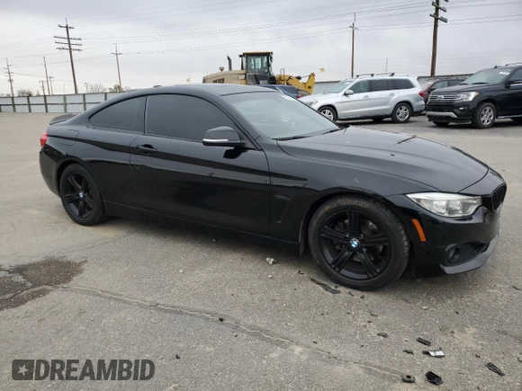 2014 BMW 4 Series 428i with VIN WBA3N7C58EF719741, listed as a Copart auction lot 81573274 with 113,095 mi miles and Salvage Title. Bid and sale history available at DreamBid. Image 4.