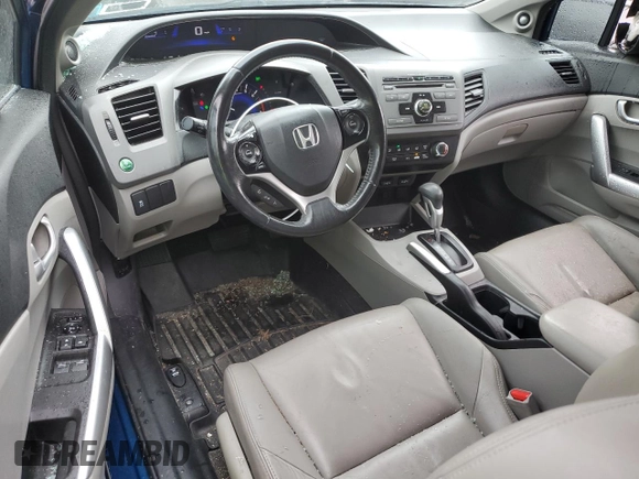 2012 Honda Civic Cpe EX-L with VIN 2HGFG3B90CH528514, listed as a Copart auction lot 71647564 with 189,980 mi miles and Salvage Title. Bid and sale history available at carsss.com. Image 8.