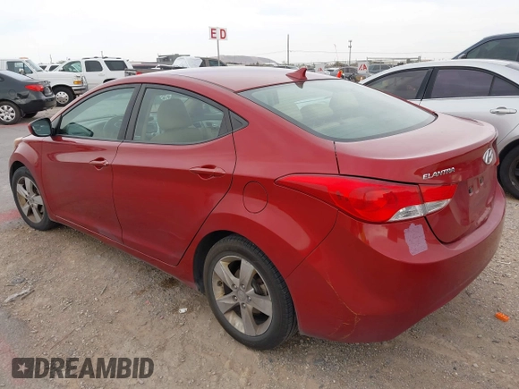 2012 Hyundai Elantra Limited with VIN KMHDH4AE4CU299884, listed as a IAAI auction lot 42032017 with 148,216 mi miles. Bid and sale history available at carsss.com. Image 3.