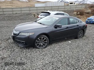 2015 Acura TLX V6 Advance with VIN 19UUB3F74FA007278, listed as a Copart auction lot 86324244 with 0 mi miles and Salvage Title. Bid and sale history available at carsss.com. Image 1.