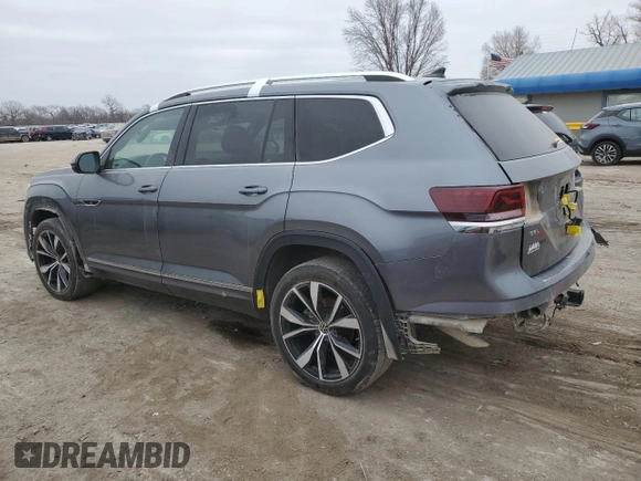 2024 Volkswagen Atlas SEL Premium R-Line with VIN 1V2FR2CA1RC520945, listed as a Copart auction lot 44778565 with 25,003 mi miles and Salvage title. Bid and sale history available at DreamBid. Image 2.