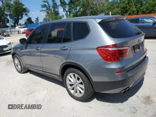 2013 BMW X3 xDrive28i with VIN 5UXWX9C54D0D05185, listed as a Copart auction lot 55397885 with 126,799 mi miles and Clean Title. Bid and sale history available at DreamBid. Image 2.
