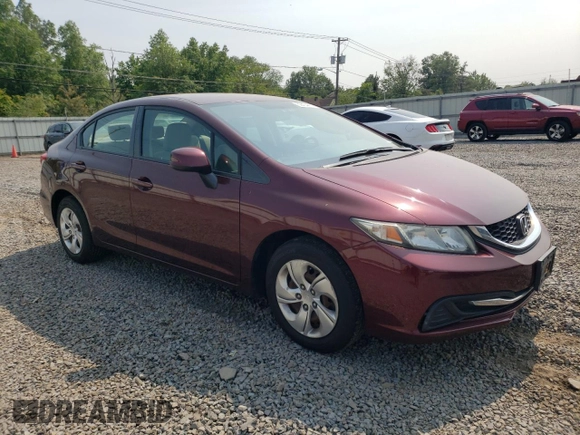 2013 Honda Civic LX z VIN 19XFB2F58DE259822, wystawiony jako Copart lot #59404415 z przebiegiem 65 523 mil mil oraz Szkoda całkowita • Salvage title. Historia ofert i sprzedaży dostępna na DreamBid. Obrazek 4.