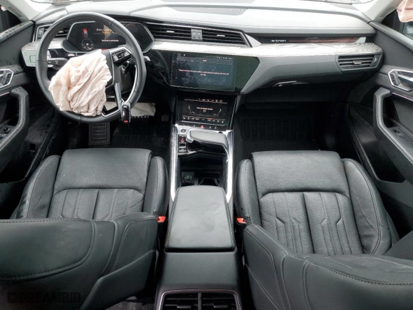 2022 Audi e-tron Sportback Prestige with VIN WA13AAGE5NB025337, listed as a Copart auction lot 57532453 with 14881 miles. Bid and sale history available at carsss.com. Image 8.