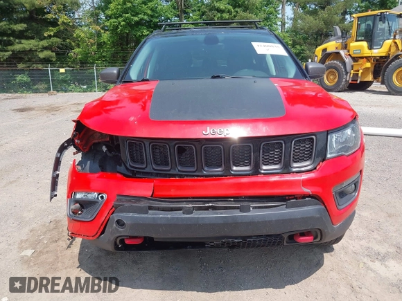 2018 Jeep Compass Trailhawk z VIN 3C4NJDDBXJT334496, wystawiony jako IAAI lot #42400835 z przebiegiem 188 896 mil mil oraz . Historia ofert i sprzedaży dostępna na DreamBid. Obrazek 12.