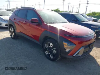 2024 Hyundai Kona SEL with VIN KM8HB3AB2RU144780, listed as a IAAI auction lot 42006519 with 19,568 mi miles and . Bid and sale history available at DreamBid. Image 1.