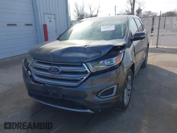 2015 Ford Edge Titanium with VIN 2FMPK4K81FBC30541, listed as a IAAI auction lot 41810625 with 117,345 mi miles. Bid and sale history available at carsss.com. Image 2.