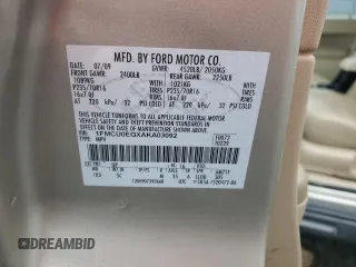 2010 Ford Escape Limited with VIN 1FMCU0EGXAKA03092, listed as a Copart auction lot 61094785 with 114,884 mi miles and Salvage title. Bid and sale history available at DreamBid. Image 13.