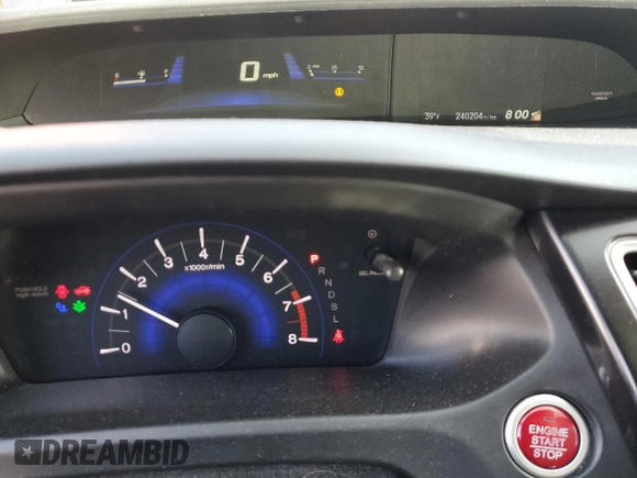 2014 Honda Civic EX with VIN 19XFB2F87EE062197, listed as a Copart auction lot 49826345 with 240,204 mi miles and Salvage Title. Bid and sale history available at carsss.com. Image 9.