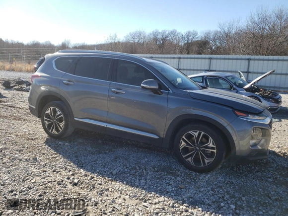 2019 Hyundai Santa Fe Limited with VIN 5NMS53AA4KH042189, listed as a Copart auction lot 35773883 with 34,872 mi miles and . Bid and sale history available at DreamBid. Image 4.