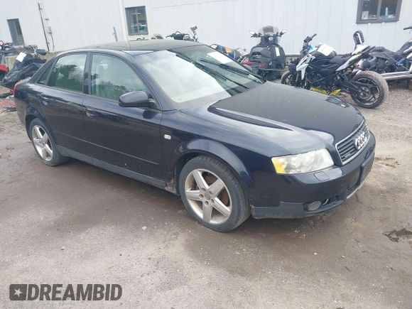 2003 Audi A4 1.8T with VIN WAULC68E93A137540, listed as a IAAI auction lot 42138092 with 194,935 mi miles. Bid and sale history available at carsss.com. Image 1.