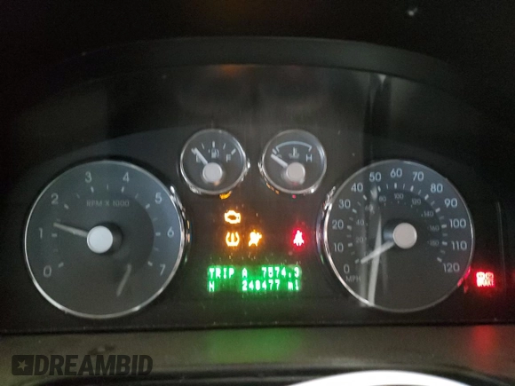 2008 Mercury Milan Premier with VIN 3MEHM08188R662665, listed as a Copart auction lot 45343885 with 248,477 mi miles and Salvage title. Bid and sale history available at DreamBid. Image 9.