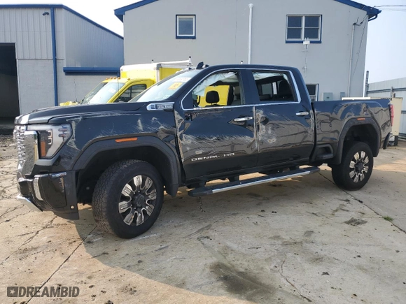 2024 GMC Sierra 3500HD Denali with VIN 1GT49WE72RF110266, listed as a Copart auction lot 66869744 with 67,981 mi miles and Salvage Title. Bid and sale history available at carsss.com. Image 1.