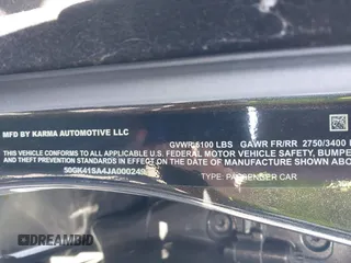 2018 Karma Revero z VIN 50GK41SA4JA000249, wystawiony jako IAAI lot #41865477 z przebiegiem 104 010 mil mil oraz . Historia ofert i sprzedaży dostępna na DreamBid. Obrazek 9.