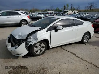 2013 Honda Civic Cpe LX with VIN 2HGFG3B56DH509156, listed as a Copart auction lot 52048035 with 72,491 mi miles and Salvage Title. Bid and sale history available at carsss.com. Image 1.
