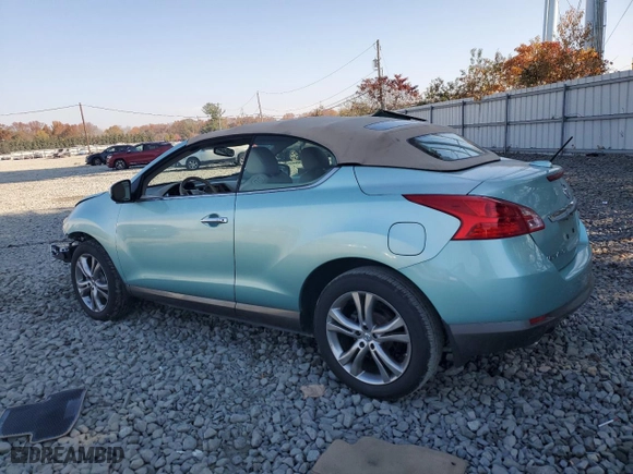 2012 Nissan Murano CrossCabriolet with VIN JN8AZ1FY6CW100316, listed as a Copart auction lot 74710694 with 58,180 mi miles and Salvage Title. Bid and sale history available at carsss.com. Image 2.