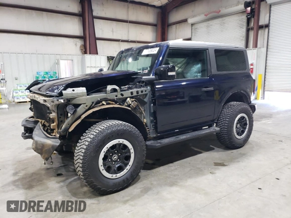 2021 Ford Bronco с VIN 1FMDE5CH0MLA60295, выставлен на аукционе Copart как лот 77109024 с пробегом 12 804 миль миль и Списание • Salvage title. История ставок и продаж доступна на DreamBid. Изображение 1.