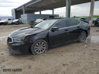 2019 Acura TLX with VIN 19UUB1F34KA003839, listed as a Copart auction lot 46696995 with 0 mi miles and Non Repairable. Bid and sale history available at carsss.com. Image 1.