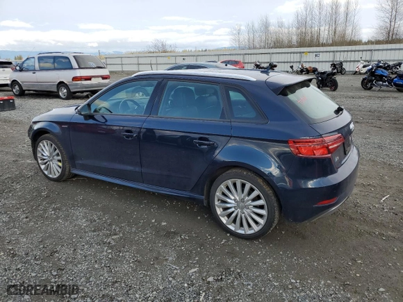 2017 Audi A3 Sportback e-tron Premium with VIN WAUUPBFFXHA111971, listed as a Copart auction lot 46076275 with 17,387 mi miles and Salvage Title. Bid and sale history available at carsss.com. Image 2.
