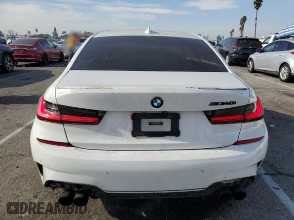2021 BMW 3 Series M340i xDrive with VIN 3MW5U9J07M8B57210, listed as a Copart auction lot 86221464 with 50,810 mi miles and Salvage Title. Bid and sale history available at carsss.com. Image 6.
