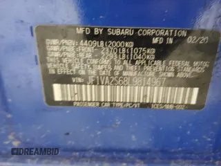 2020 Subaru WRX STI with VIN JF1VA2S68L9814967, listed as a Copart auction lot 63988455 with Not provided miles and Clean title. Bid and sale history available at DreamBid. Image 13.