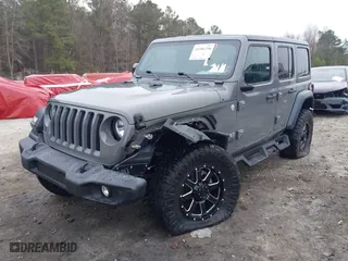 2019 Jeep Wrangler Unlimited Sport S with VIN 1C4HJXDN5KW587245, listed as a IAAI auction lot 41506250 with 17,398 mi miles. Bid and sale history available at carsss.com. Image 17.