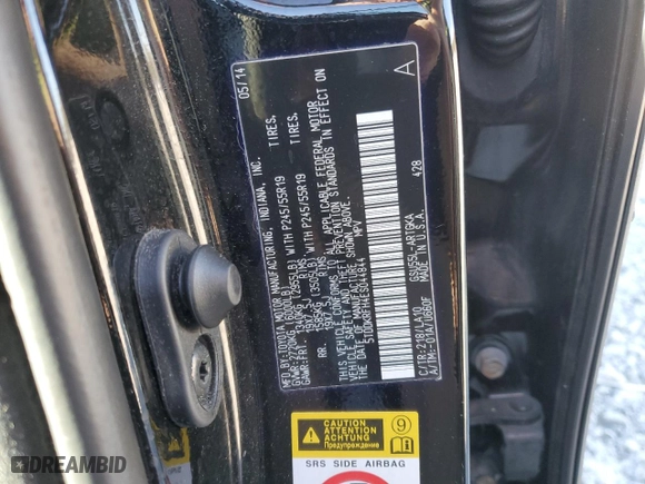 2014 Toyota Highlander Limited with VIN 5TDDKRFH4ES044844, listed as a Copart auction lot 50027555 with 149,734 mi miles and Salvage Title. Bid and sale history available at carsss.com. Image 13.