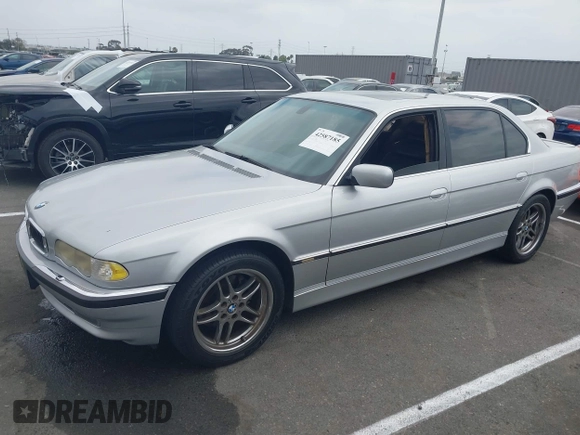 2001 BMW 7 Series 740iL with VIN WBAGH83451DP21927, listed as a IAAI auction lot 42587185 with Not provided miles and . Bid and sale history available at DreamBid. Image 2.